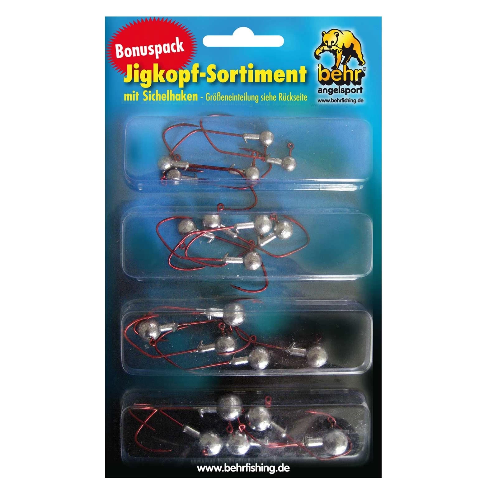 Behr Jigkopf Set 1 20 Stück Gewicht: 4g / 5g /6g / 7g 3 Behr Jigkopf Set 1 20 Stück Gewicht: 4g / 5g /6g / 7g