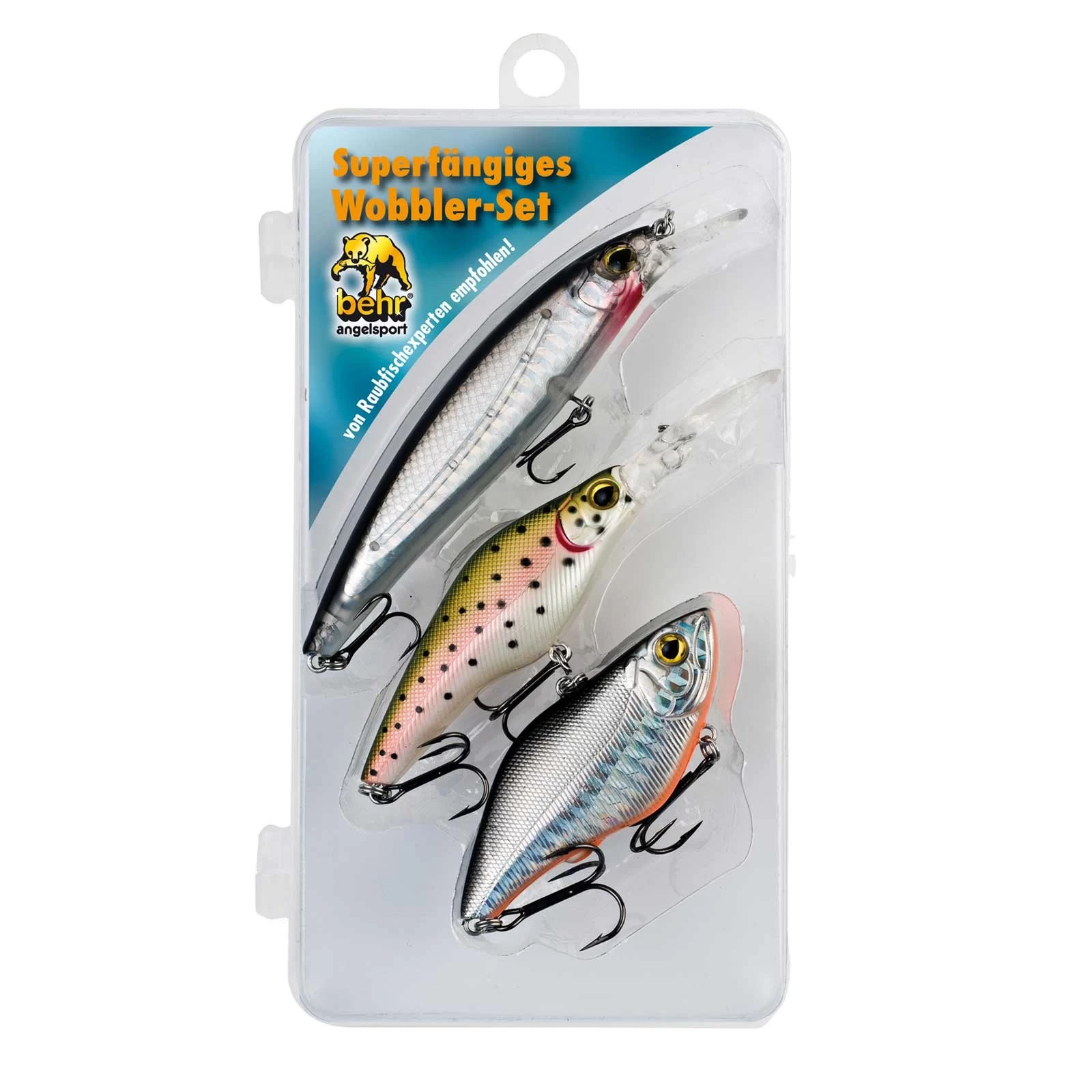 Behr Zander Hecht 3 Stück Wobbler Set 3 Behr Zander Hecht 3 Stück Wobbler Set