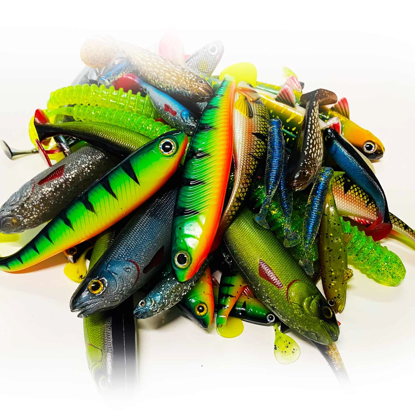 Jackson XXL Profi Angelset 6 Bis 16cm – Gummifisch Set Für Forelle Bis Hecht – 50 Stück 4 Jackson XXL Profi Angelset 6 Bis 16cm – Gummifisch Set Für Forelle Bis Hecht – 50 Stück - Image 2