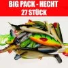 Jackson Big Pack Profi Hecht Angelset 13 Bis 18cm – Kunstköder Set – 27 Stück -Sportfischen Big Pack Hecht 27