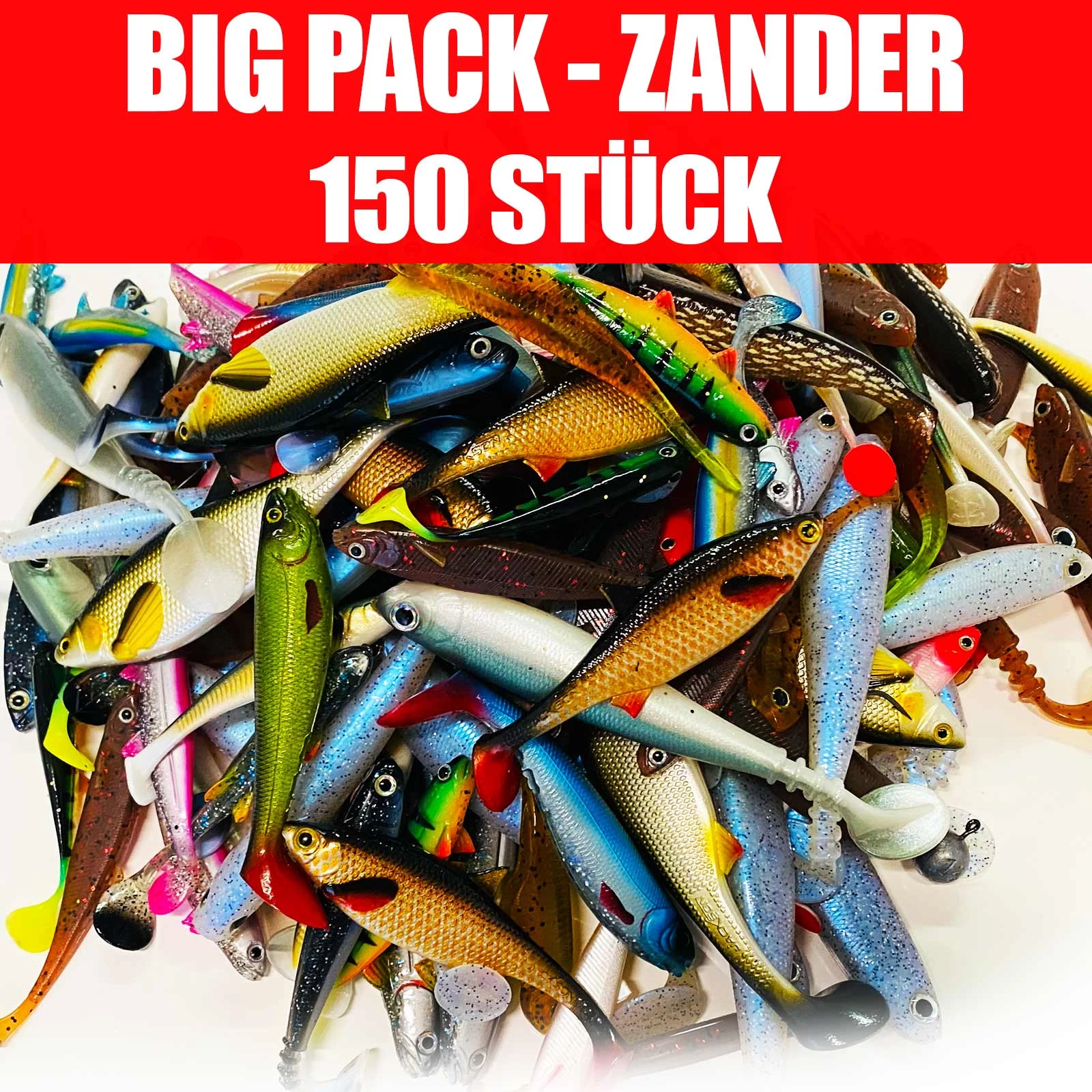 Jackson Big Pack Profi Zander Köder Angelset 8 Bis 14cm – Gummifisch Set – 150 Stück 3 Jackson Big Pack Profi Zander Köder Angelset 8 Bis 14cm – Gummifisch Set – 150 Stück