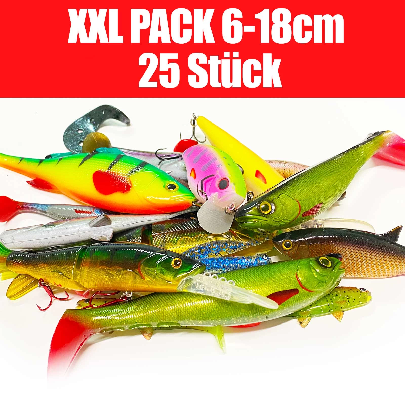 Jackson XXL Profi Angelset 6 Bis 18cm – Kunstköder Set Für Forelle Bis Hecht – 25 Stück 3 Jackson XXL Profi Angelset 6 Bis 18cm – Kunstköder Set Für Forelle Bis Hecht – 25 Stück