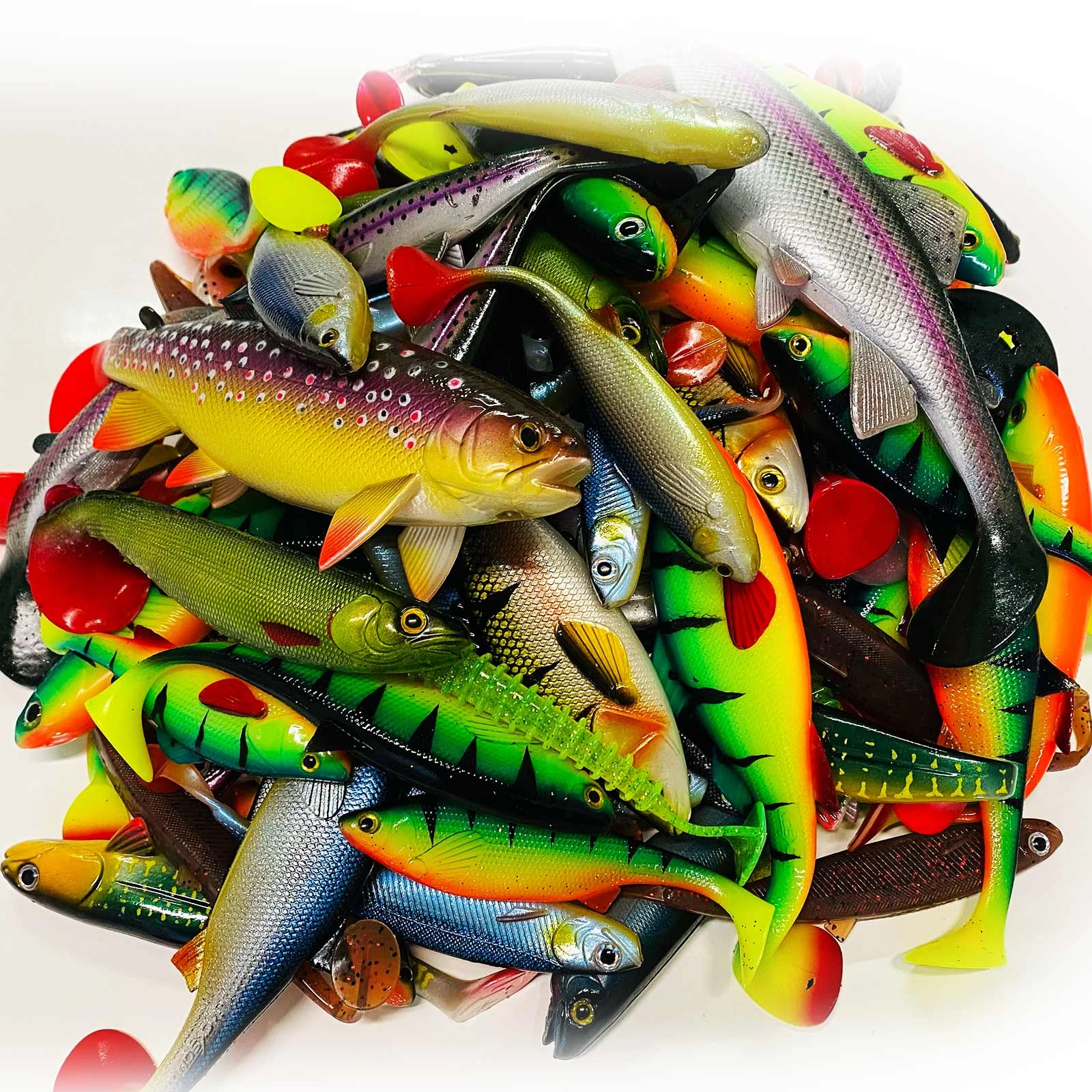 Jackson Big Pack Profi Hecht Köder Angelset 12 Bis 23cm – Gummifisch Set – 114 Stück 4 Jackson Big Pack Profi Hecht Köder Angelset 12 Bis 23cm – Gummifisch Set – 114 Stück – Bild 2