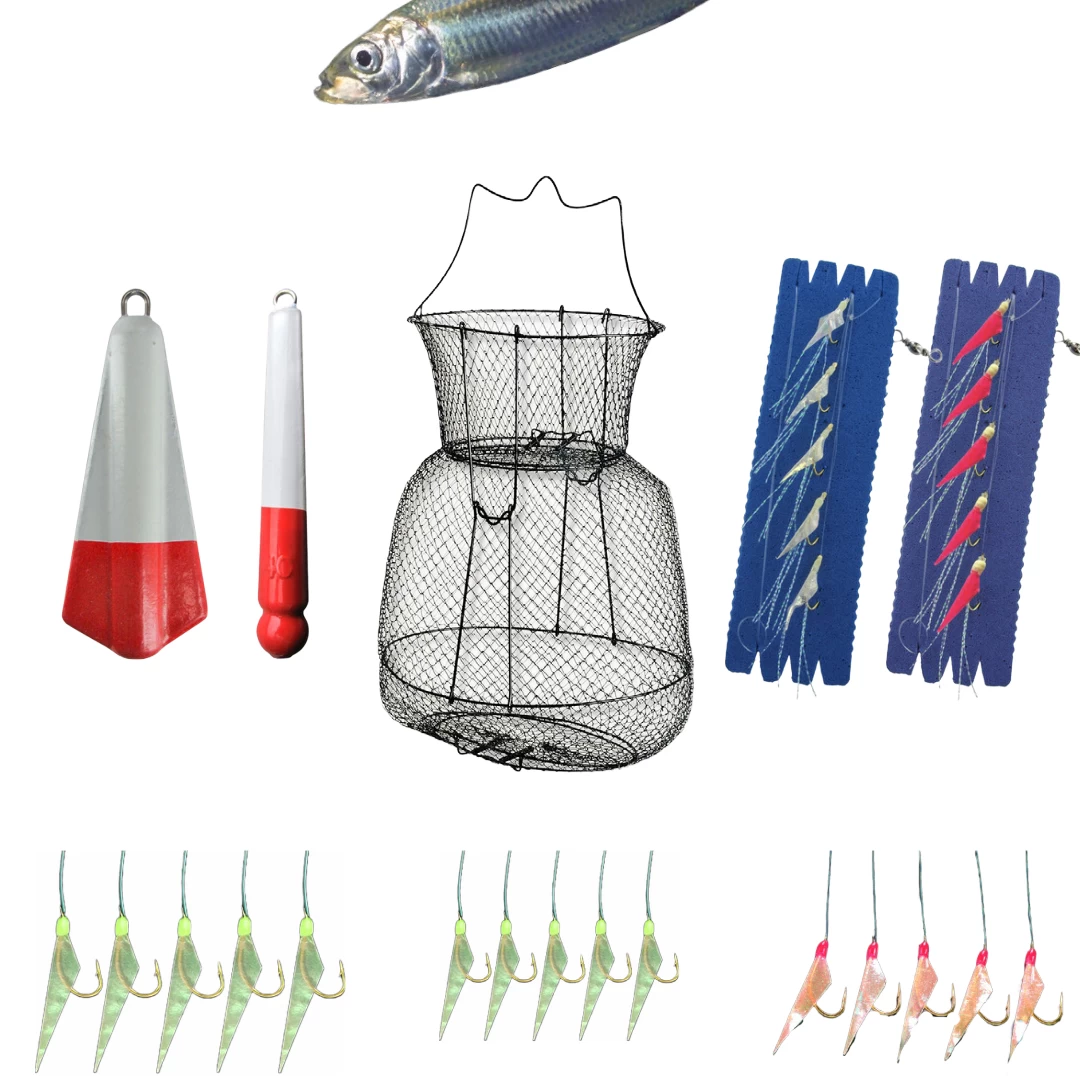 Angelset Hering Gr.L 8 Teile 1x Setzkescher 5x Vorfach 2x Blei 3 Angelset Hering Gr.L 8 Teile 1x Setzkescher 5x Vorfach 2x Blei