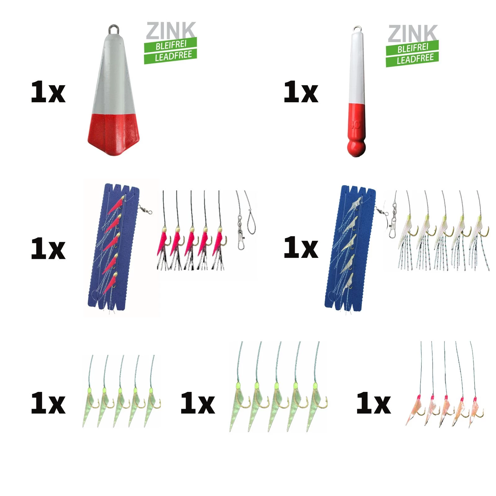 Angelset Hering Gr.L 8 Teile 1x Setzkescher 5x Vorfach 2x Blei 5 Angelset Hering Gr.L 8 Teile 1x Setzkescher 5x Vorfach 2x Blei – Bild 3