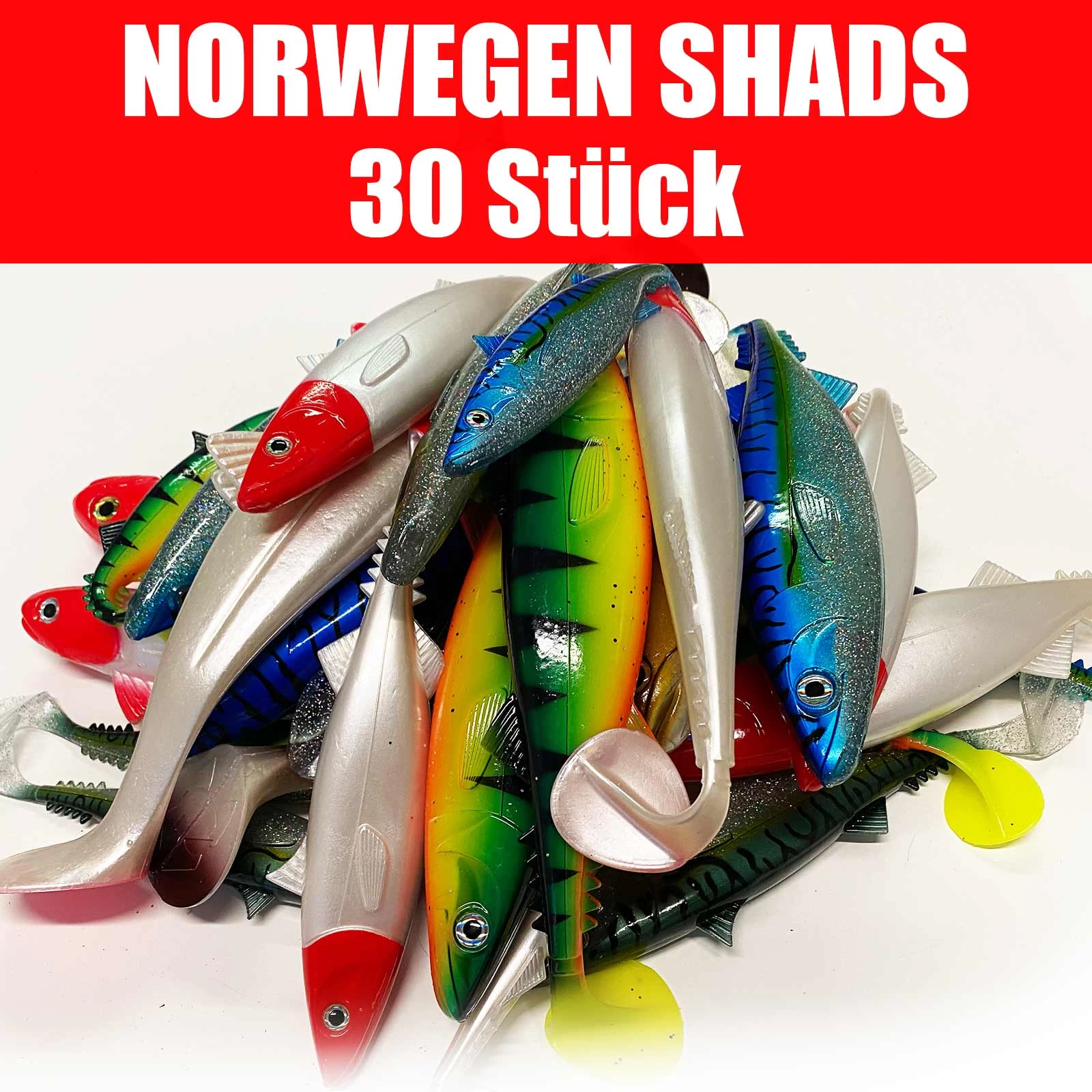 Jackson Sea XXL Profi Norwegen Meeresangeln Köder Gummifische 18 – 30cm Angelset - 30 Stück 3 Jackson Sea XXL Profi Norwegen Meeresangeln Köder Gummifische 18 – 30cm Angelset - 30 Stück