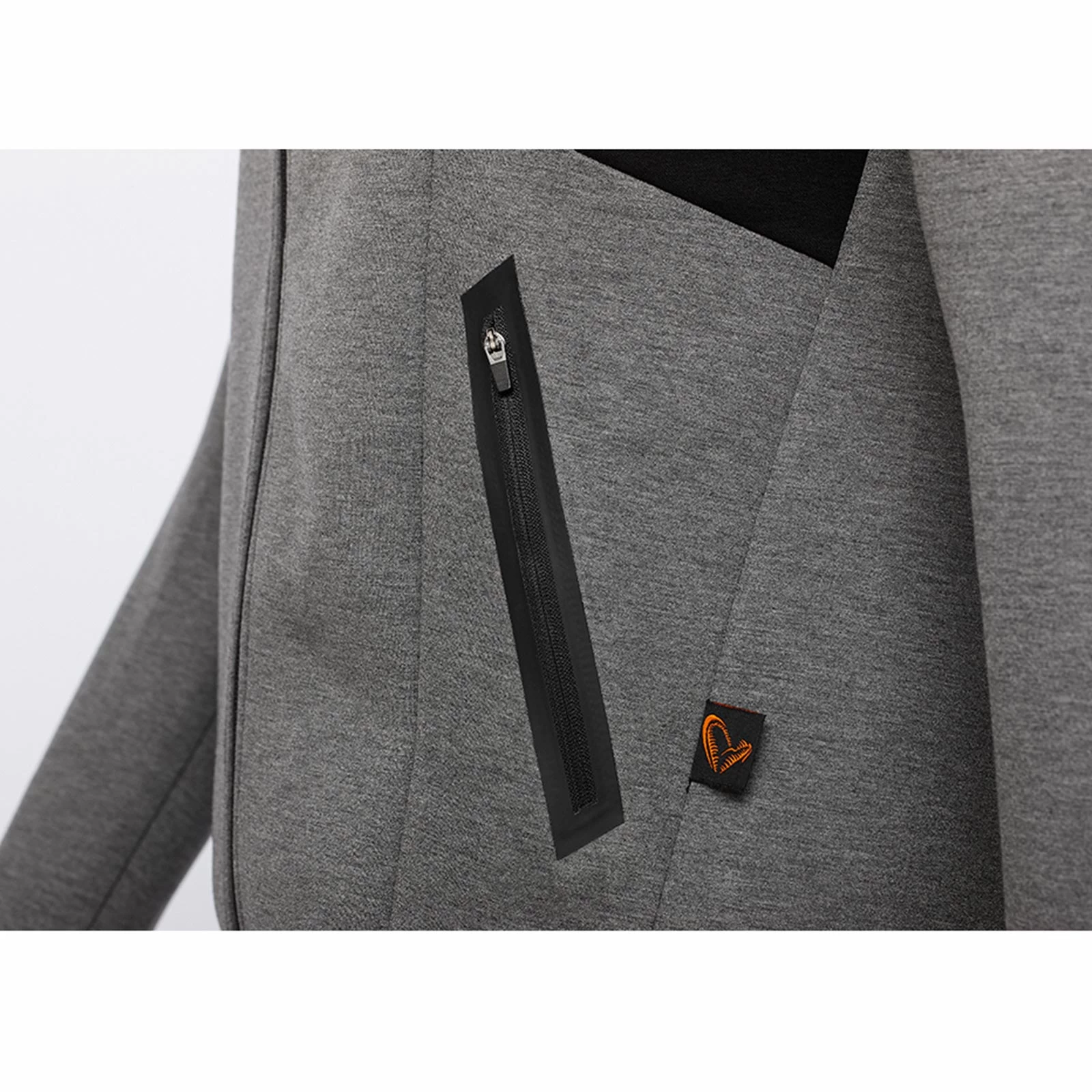 Savage Gear Tec-Foam Zip Hoodie Dark Grey Melange Kapuzen-Pullover 6 Savage Gear Tec-Foam Zip Hoodie Dark Grey Melange Kapuzen-Pullover – Bild 4