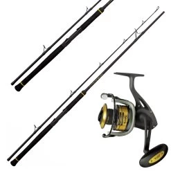 Black Cat Rolle Passion Pro & Black Cat Rute 2,40m 50-200g Wels Waller Angelset Combo