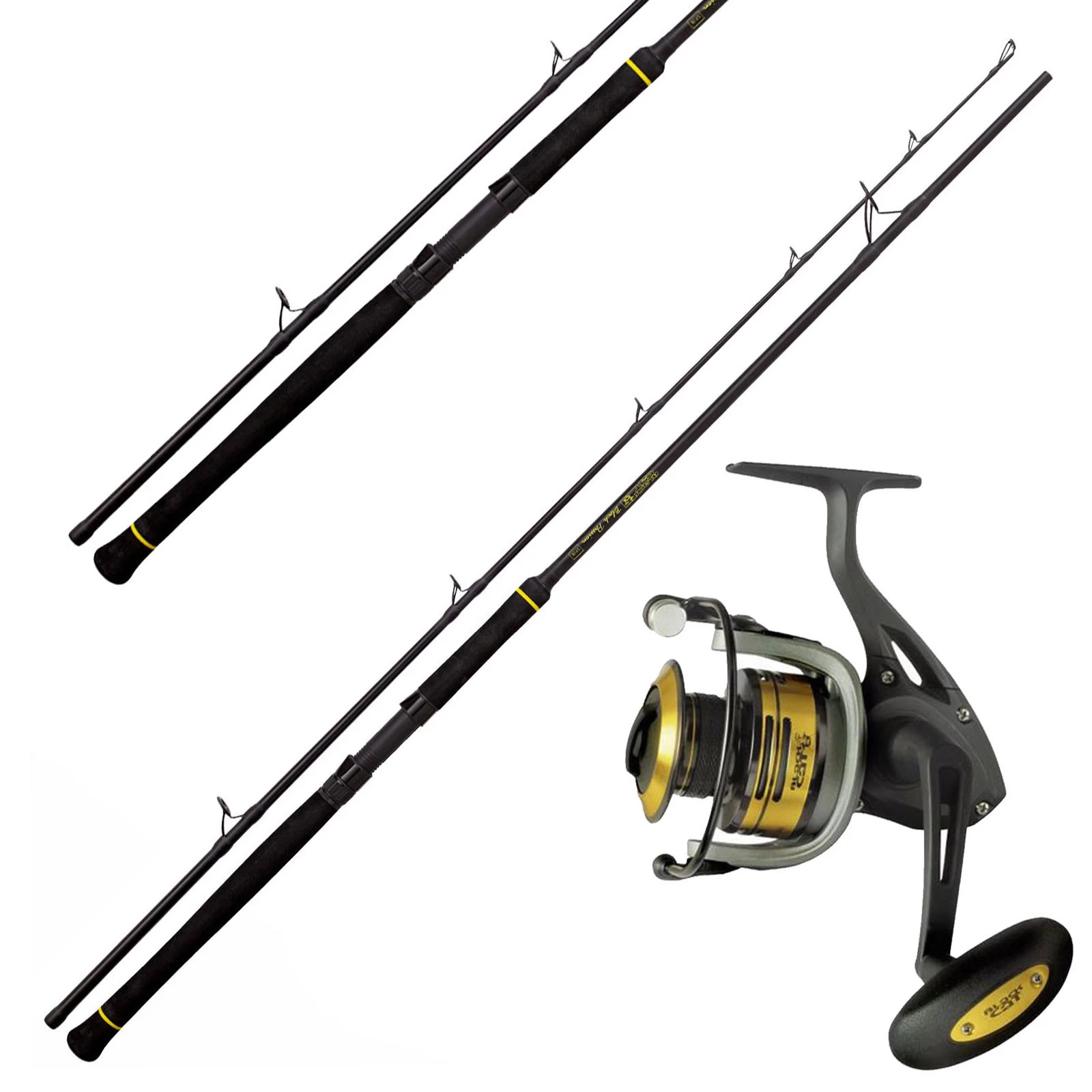 Black Cat Rolle Passion Pro & Black Cat Rute 2,70m 50-200g Wels Waller Angelset Combo 3 Black Cat Rolle Passion Pro & Black Cat Rute 2,70m 50-200g Wels Waller Angelset Combo