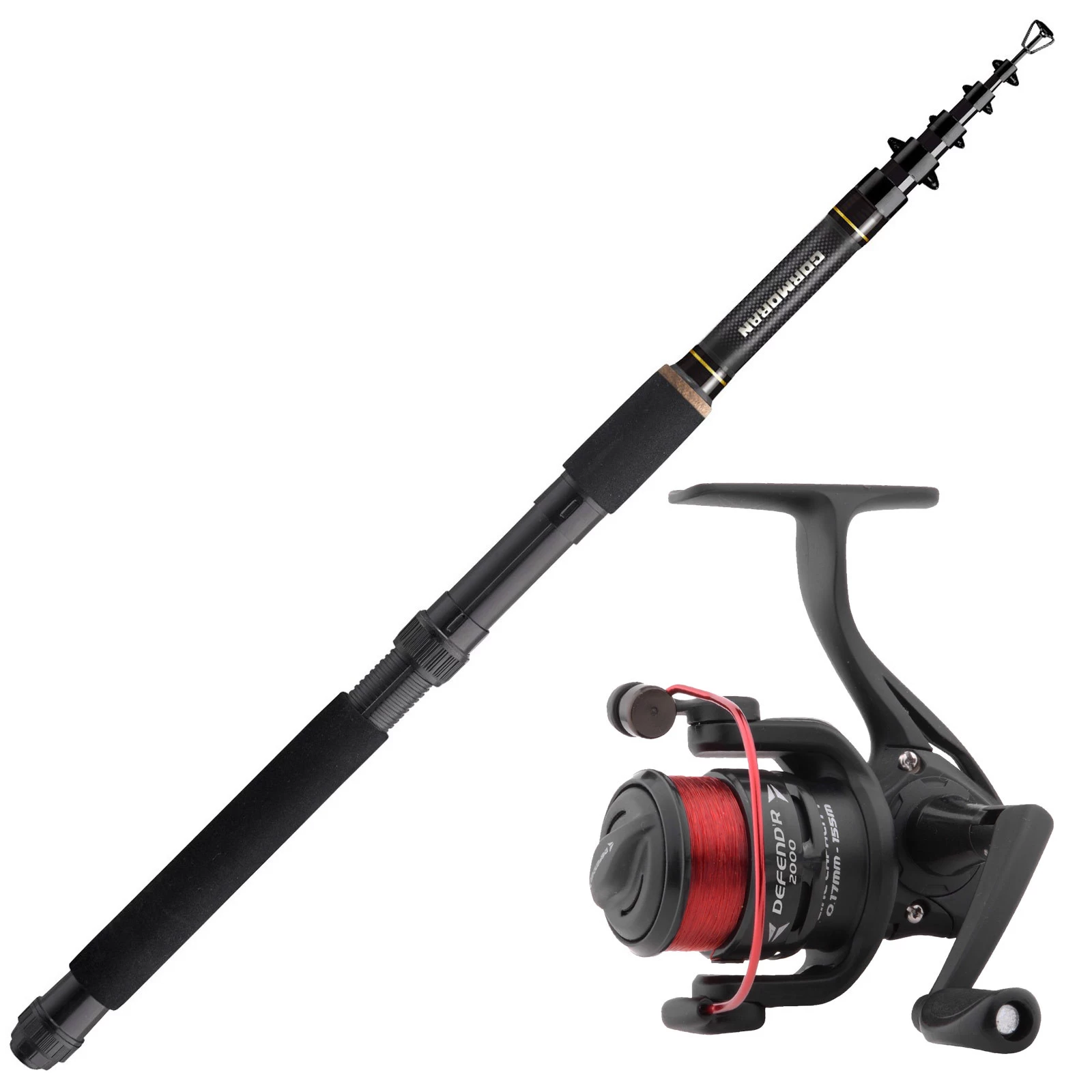 Cormoran 2,70m Teleskoprute & Spro Rolle & Schnur Allround Top Angelset Combo 3 Cormoran 2,70m Teleskoprute & Spro Rolle & Schnur Allround Top Angelset Combo
