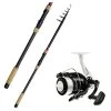 DAM Forellenrute + DAM Angelrolle + Schnur Forellen Komplett Combo Angelset