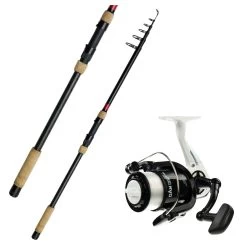 DAM Forellenrute + DAM Angelrolle + Schnur Forellen Komplett Combo Angelset