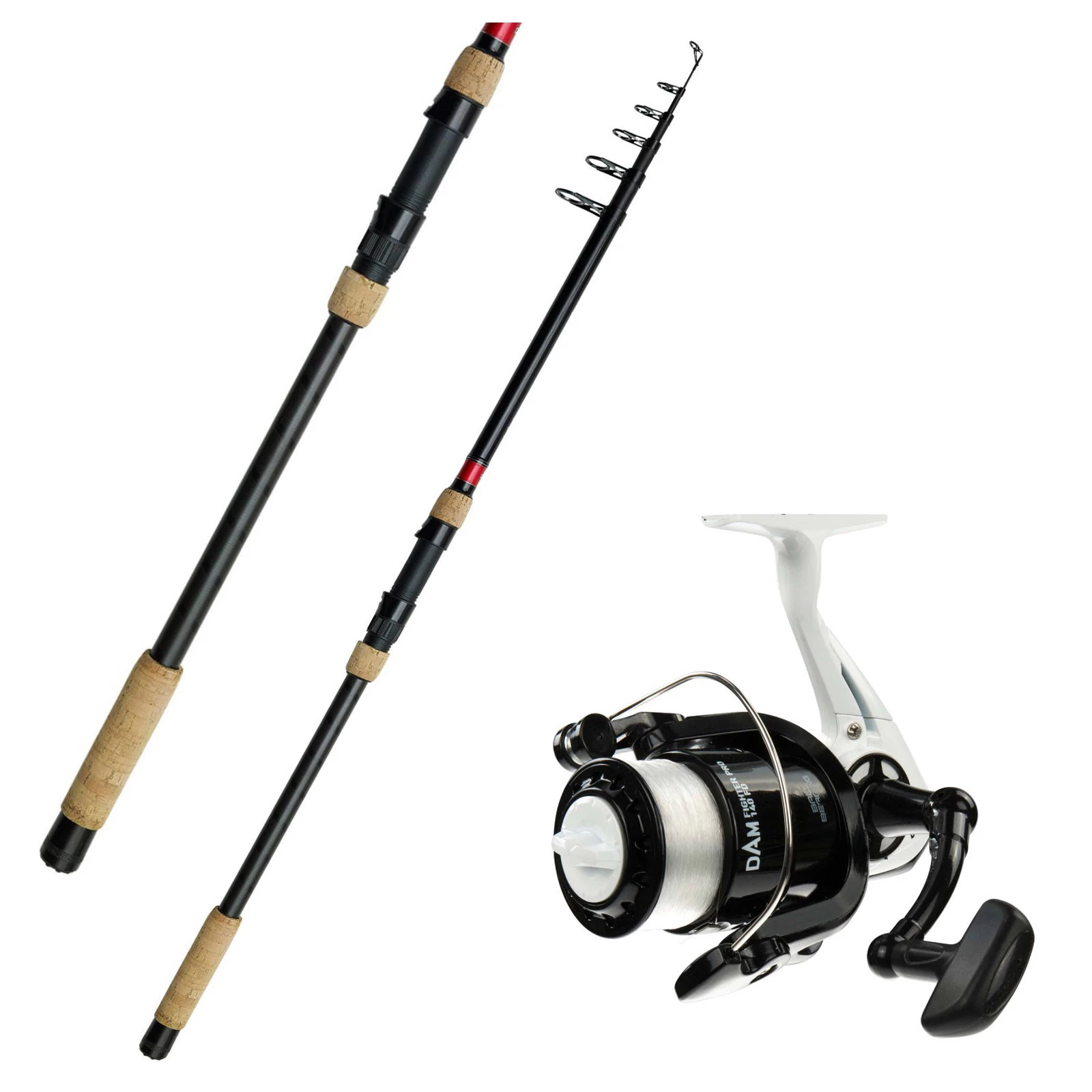 DAM Forellenrute + DAM Angelrolle + Schnur Forellen Komplett Combo Angelset 3 DAM Forellenrute + DAM Angelrolle + Schnur Forellen Komplett Combo Angelset