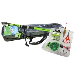 Jenzi Komplett Angelcombo Einsteigerset 2,40m Rute & Rolle & Schnur & Zubehör Angelset