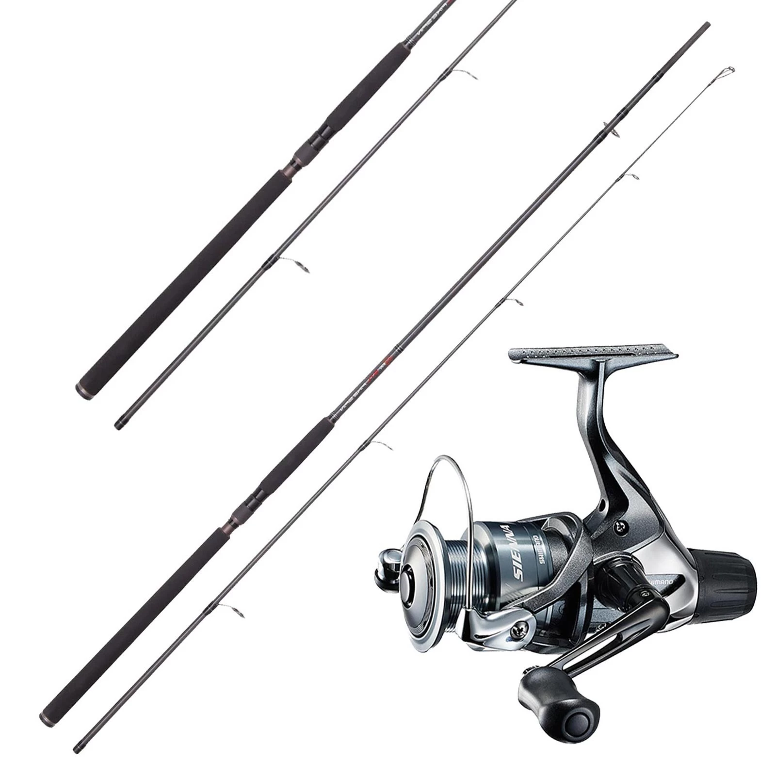 Shimano Rolle Sienna & Jackson Rute 2,50m 40-130g Hecht Angelset Combo 3 Shimano Rolle Sienna & Jackson Rute 2,50m 40-130g Hecht Angelset Combo