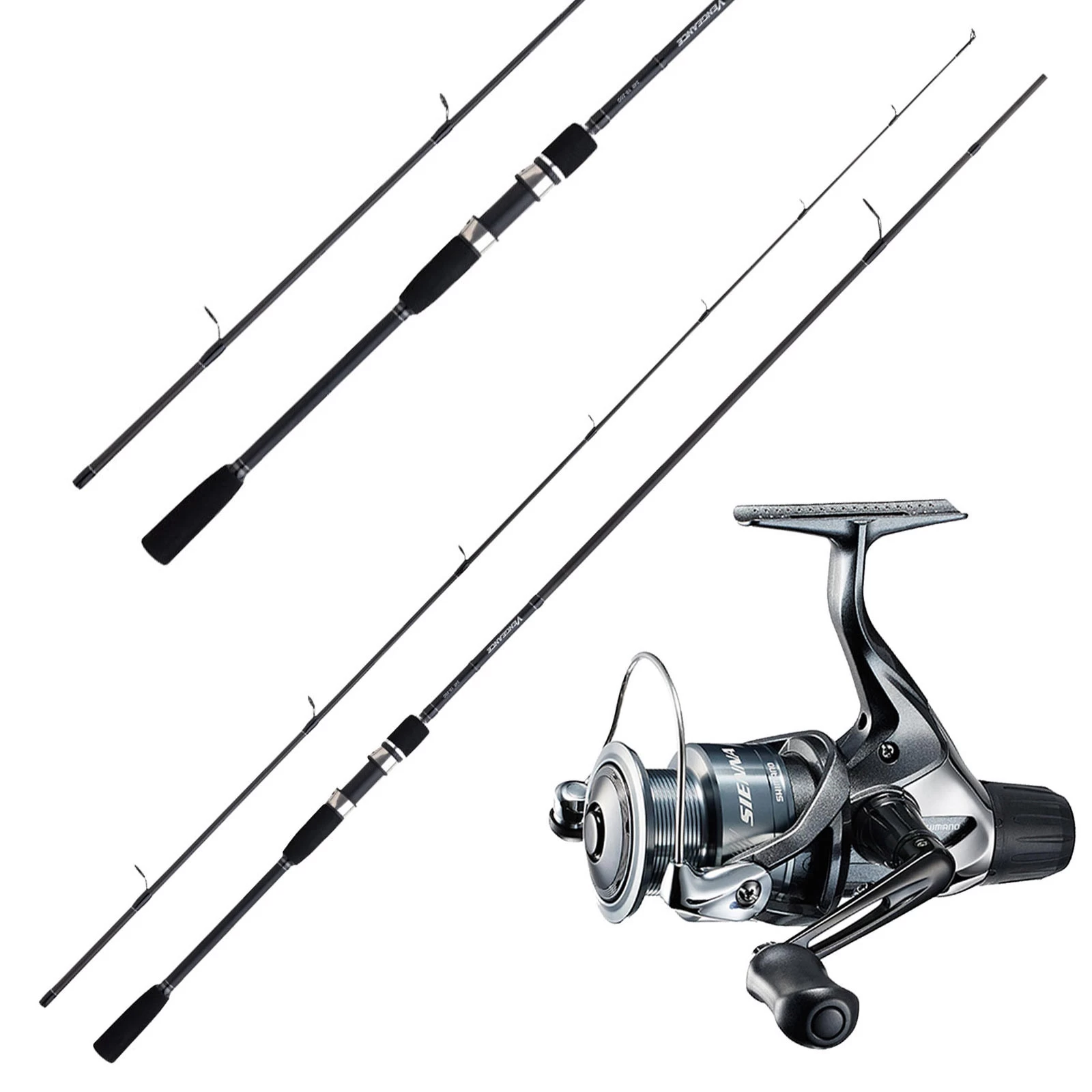 Shimano Rolle Sienna & Shimano Rute 2,70m 50-100g Combo Hechtangeln Angelset 3 Shimano Rolle Sienna & Shimano Rute 2,70m 50-100g Combo Hechtangeln Angelset