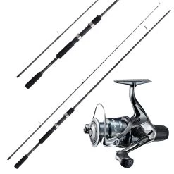 Shimano Rolle Sienna & Shimano Rute 2,70m 50-100g Hechtangeln Combo Angelset