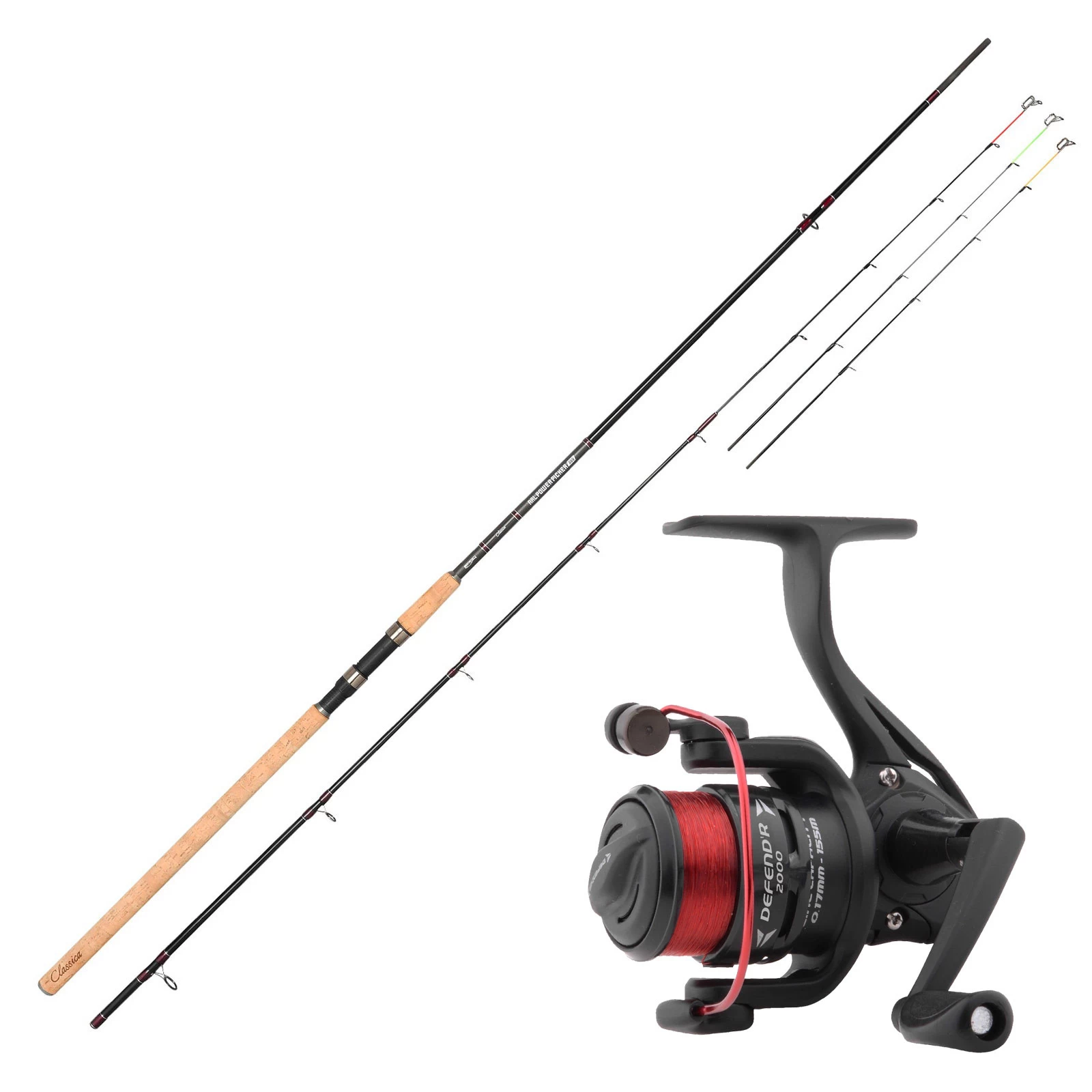 Spro Rute 3,0m WG Bis 200g & Rolle & Schnur Aal Angeln Komplettset Combo 3 Spro Rute 3,0m WG Bis 200g & Rolle & Schnur Aal Angeln Komplettset Combo