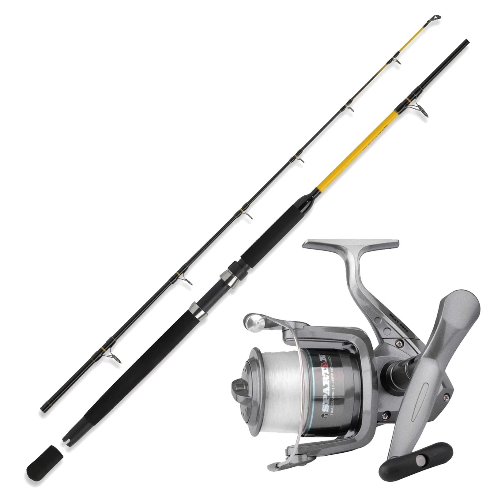 WFT Rute 2,10m 300-1000g & Spro Meeresrolle & Schnur Norwegen Combo Angelset 3 WFT Rute 2,10m 300-1000g & Spro Meeresrolle & Schnur Norwegen Combo Angelset