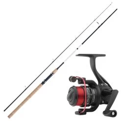 WFT Rute 2,40m 40-90g & Spro Rolle & Schnur Allround Raubfisch Angelset