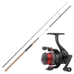 WFT Rute 2,40m 5-30g & Spro Rolle & Schnur Allround Raubfisch Angelset