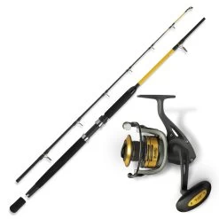 WFT Rute & Black Cat Rolle Wels Angeln Waller Combo Angelset No 2